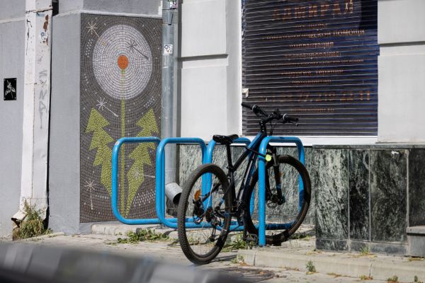 Екатеринбурженка создала одуванчик из мозаики в центре города